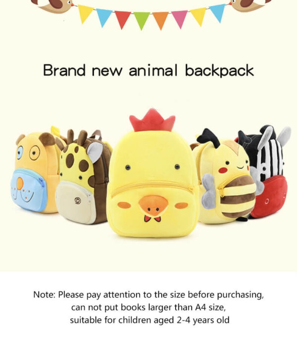 Chick Plush Toddler Backpack for Kids 6