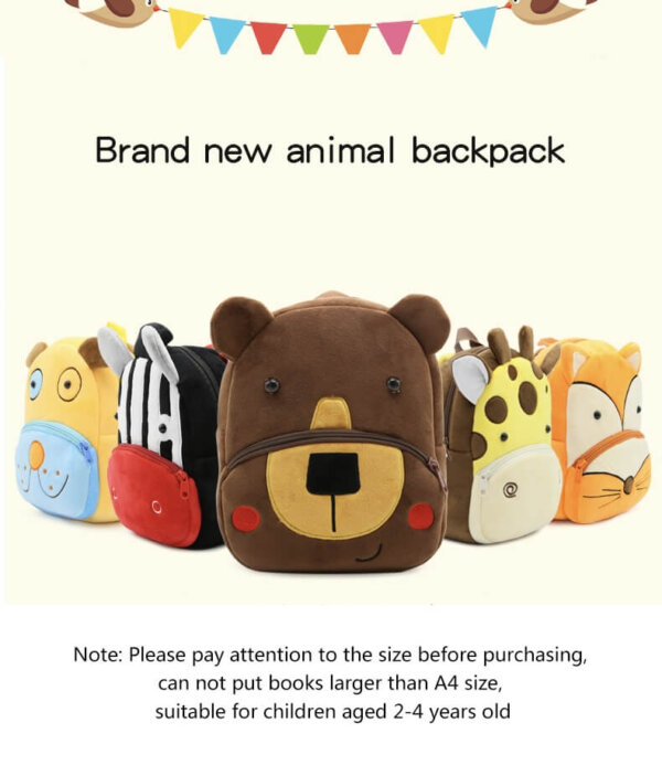 Cute Coffee bear Plush Toddler Backpack 8