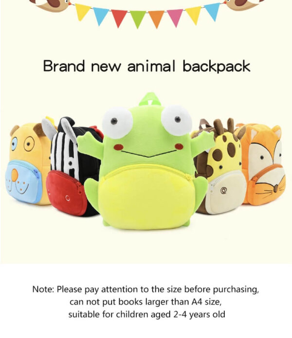 Frog Plush Toddler Backpack 8