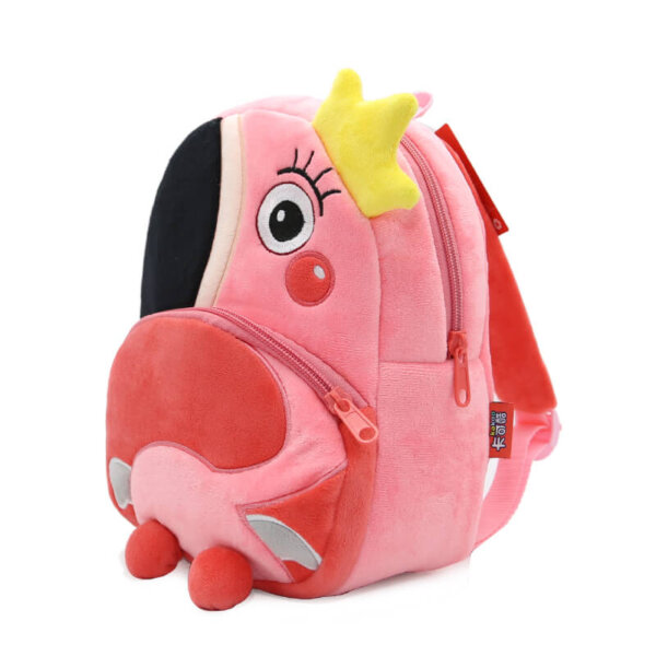 Plush Toddler Backpack Flamingo 3