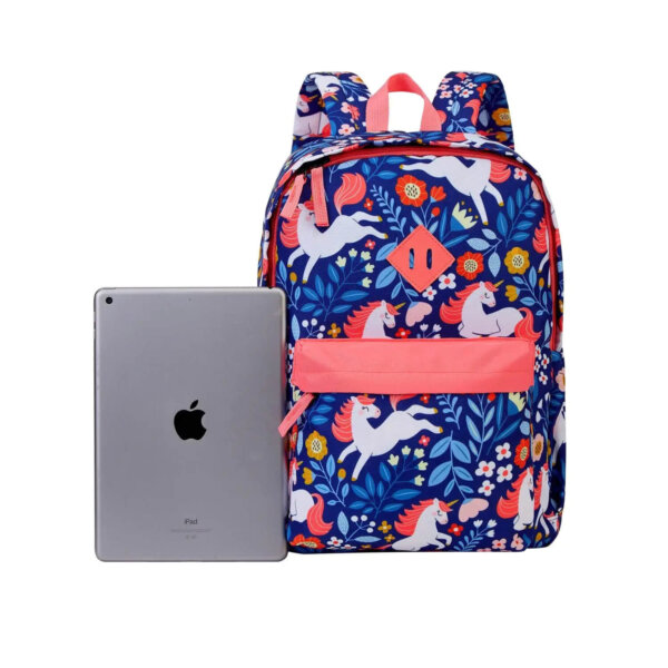 Unicorn Blue preschool backpack 6