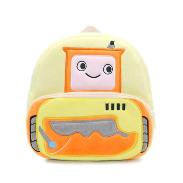 Yellow Bulldozer preschool backpack 1 2