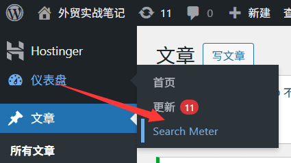 仪表盘查看search meter